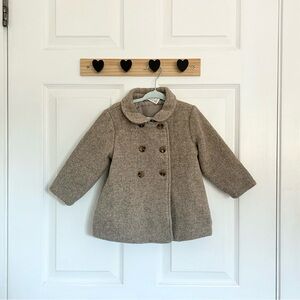 H&M Baby Girl Camel Wool Blend Peacoat 9-12 Mo